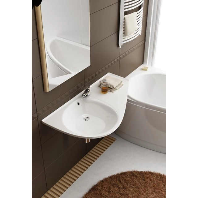 Lavabo en fonte Ravak Avocado, R 85 cm avec trop-plein