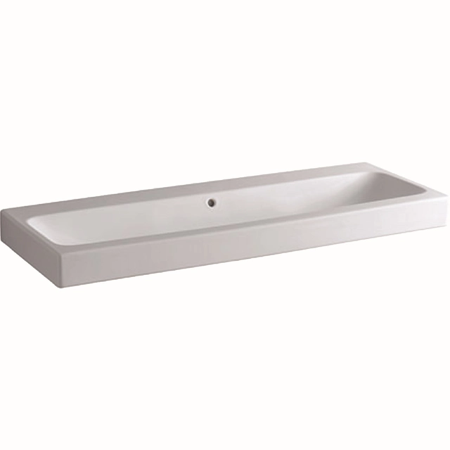 Lavabo Geberit, iCon, 120x48.5 cm, sin orificios para grifería