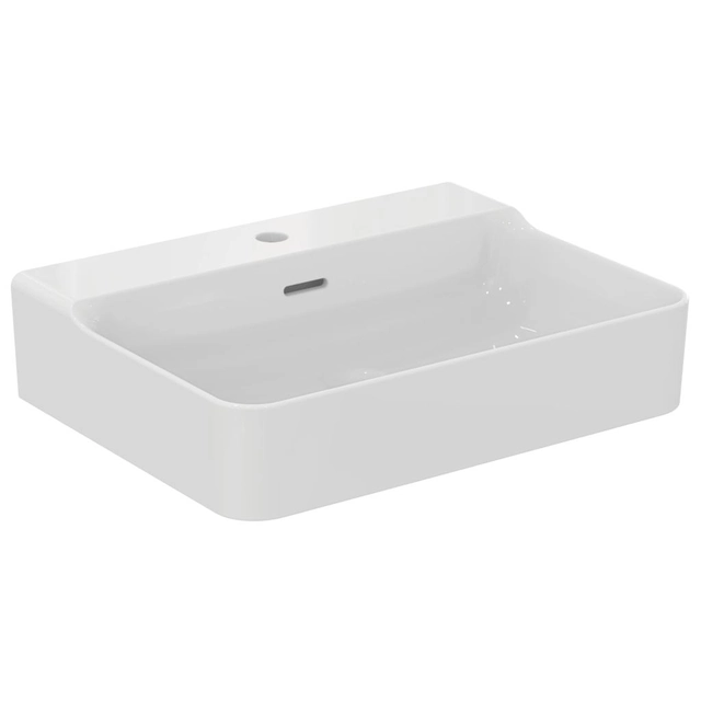 Lavabo Ideal Standard Conca, con foro per rubinetto, 600x450, con troppopieno