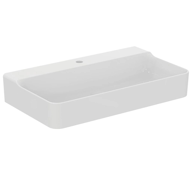 Lavabo Ideal Standard Conca, con foro per rubinetto, 800x450, senza troppopieno, fondo lucido