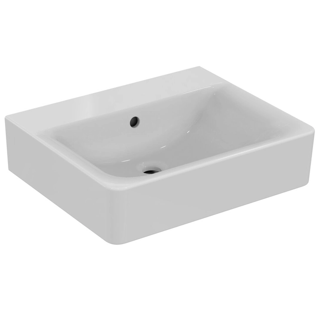 Lavabo Ideal Standard Connect Cube, 55 cm, senza foro per rubinetto