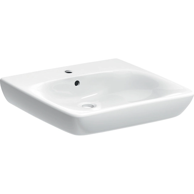 Lavabo Selva Comfort B55 cm,H15 cm,T55 cm, con troppopieno, con foro rubinetto