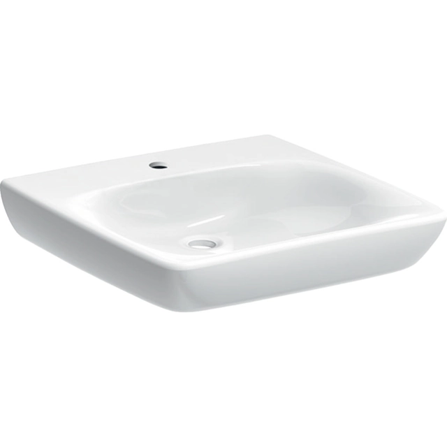 Lavabo Selva Comfort B55 cm,H15 cm,T55 cm, senza troppopieno, con foro rubinetto, per disabili