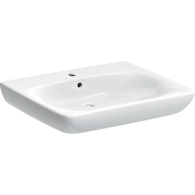 Lavabo Selva Comfort B65 cm,H15 cm,T55 cm, con troppopieno, con foro rubinetto, per disabili