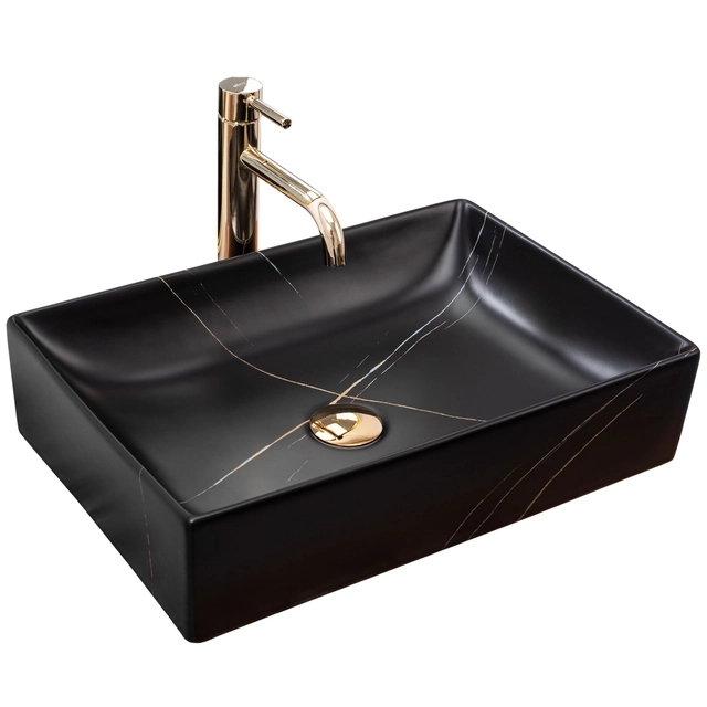 Lavabo sobre encimera REA Inga Black Marble Mat