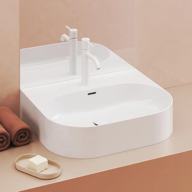 Lavabo sur pied en céramique Ravak Ceramic, Slim O 55 cm Mur