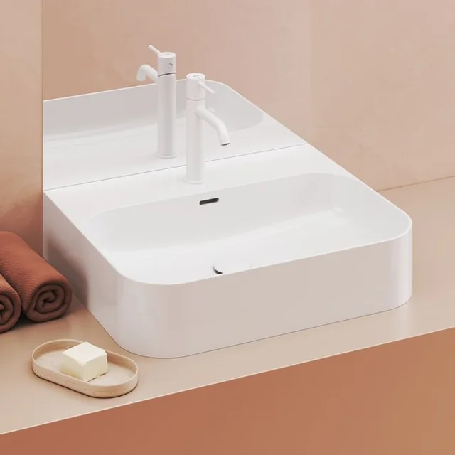 Lavabo sur pied en céramique Ravak Ceramic, Slim R 55 cm Mur