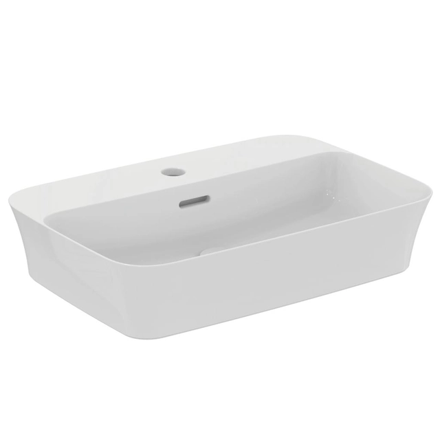 Lavabo sur pied Ideal Standard Ipalyss, rectangulaire, 380x550 mm, blanc avec trop-plein et trou pour robinet