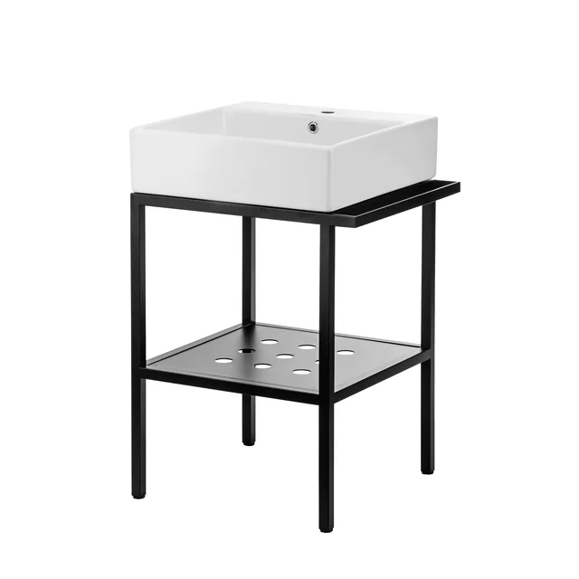 Lavatório de apoio Deante Temisto com console de banheiro - 56x40 cm h=75 cm