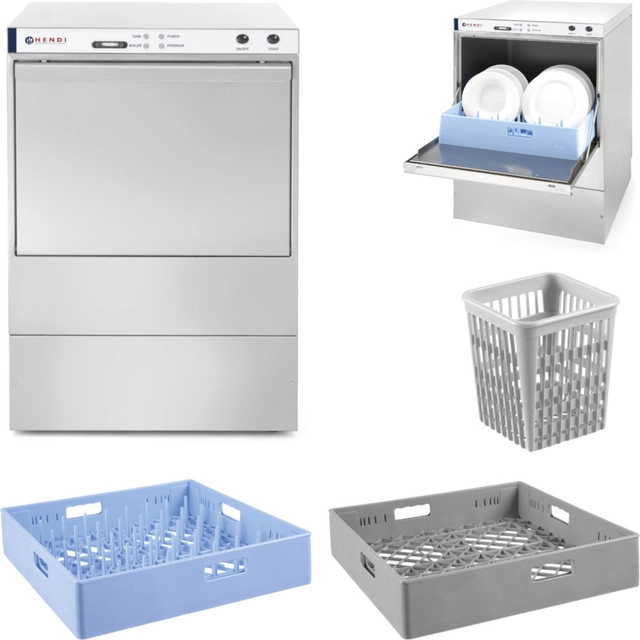 Lave-vaisselle bar rapide et économique + distributeur panier 50x50cm 400V