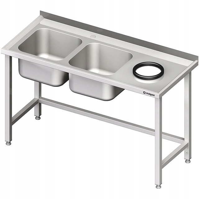 Lavello in acciaio inox 160x60 (L) | Stalgast