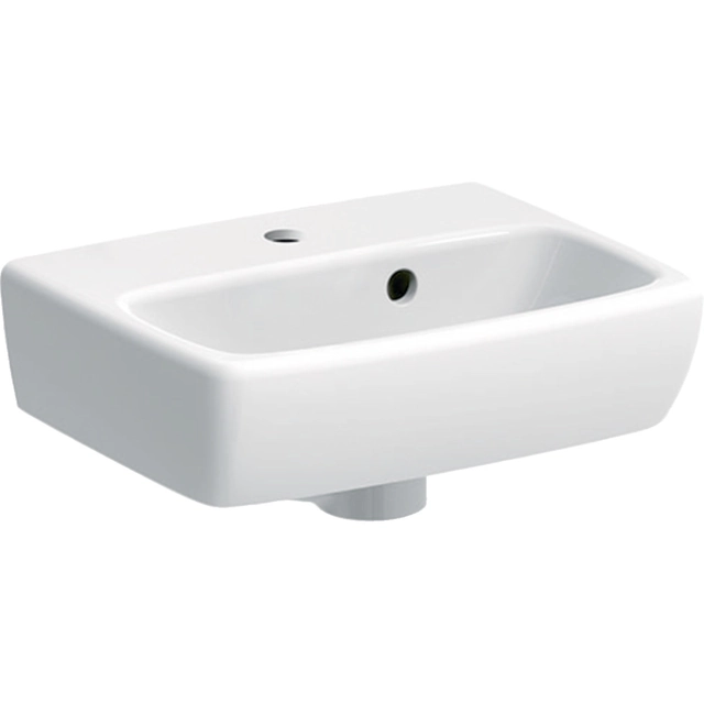 Lavoar compact Selnova Square B36 cm,H14.5 cm,T28 cm, cu preaplin, cu orificiu pentru robinet