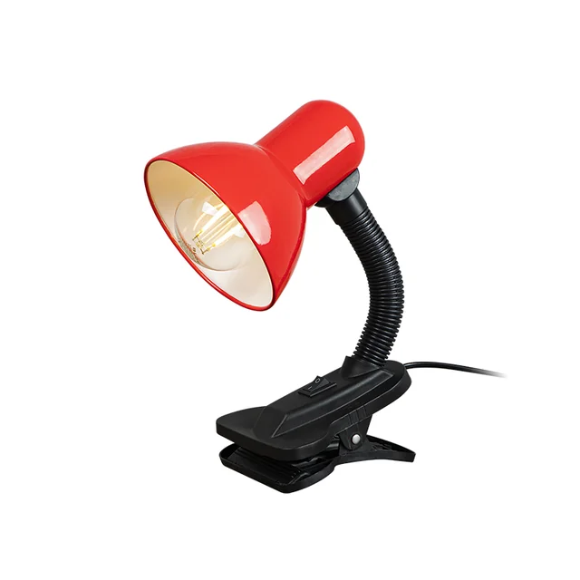 LB-08 stolová lampa s červeným klipom