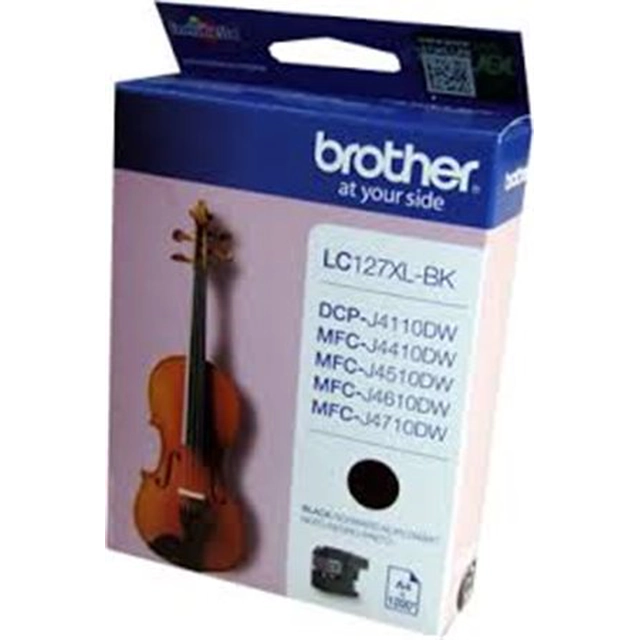 LC127XLB Ink Cartridge for DCP-J4110DW, MFC-J4410DW Printers, BROTHER, Black, 1200 Pages