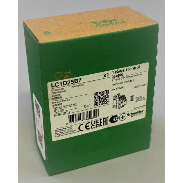 LC1D25B7 Schneider Electric – uus tehases suletud