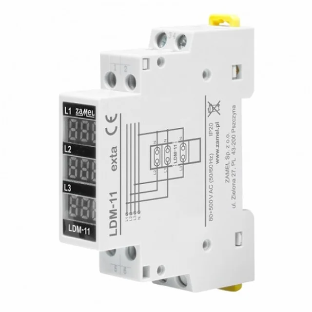 LDM-11 Pinge indikaator 3-fazowy numbrit. TH35 ZAMEL