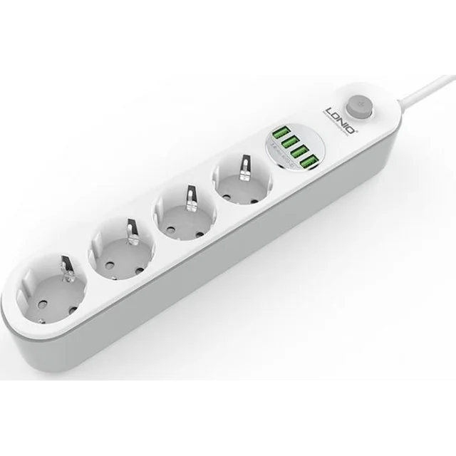 LDNIO surge protection power strip 4 sockets 2 m white (SE4432)