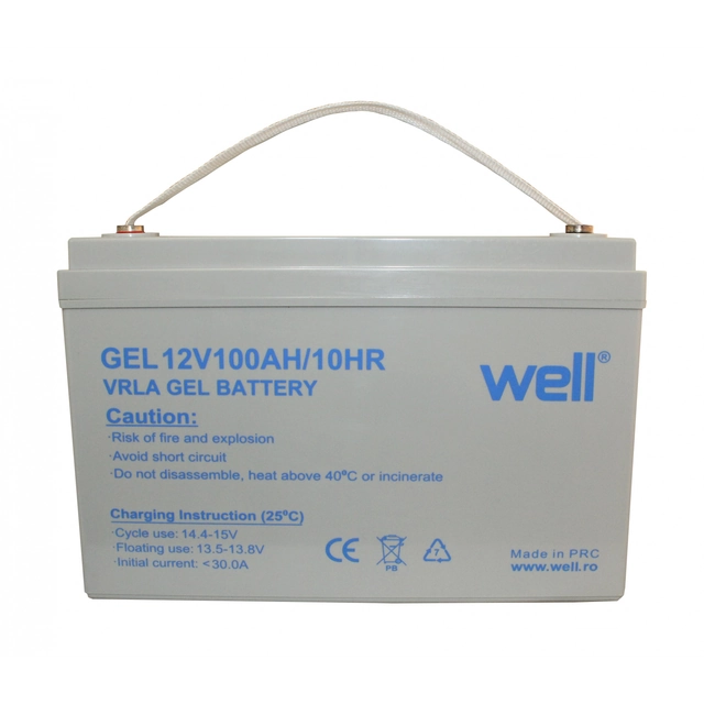Lead acid battery with gel Well 12V 100AH, terminal M8