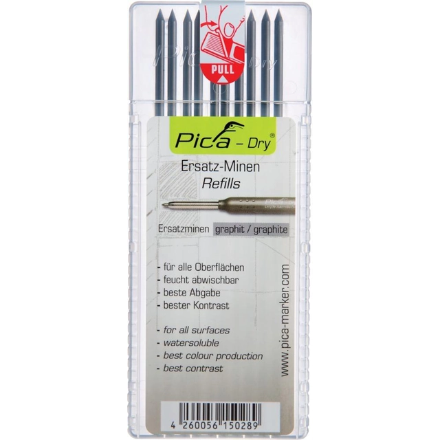 Lead set for deep hole marker Pica-Dry Graphite Pica