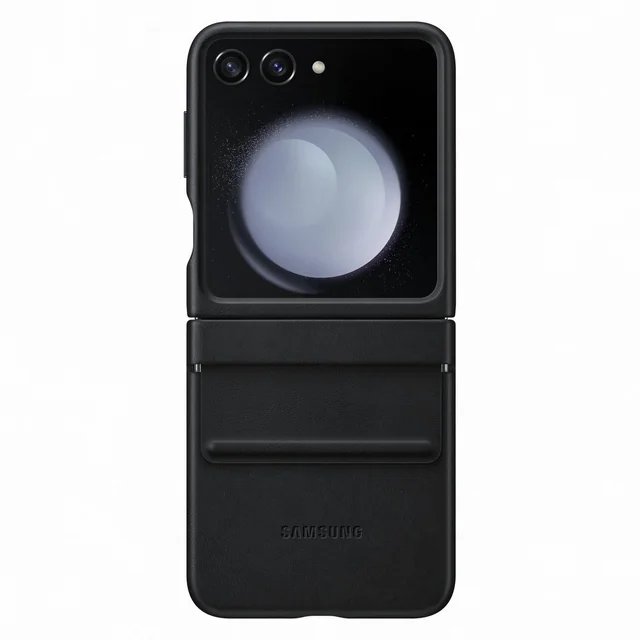 Leather case for Samsung Galaxy Z Flip 5 black