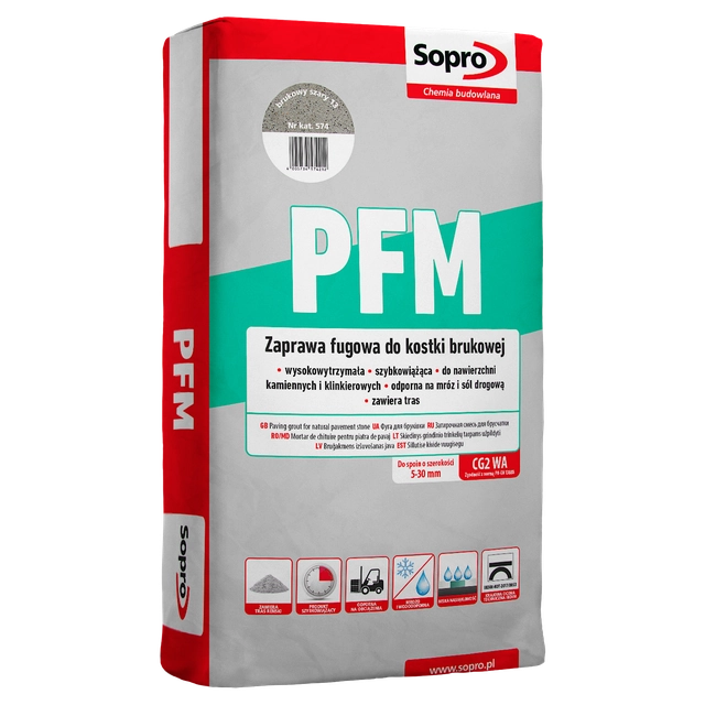 Lechada para adoquines Sopro PFM 574 gris 25kg