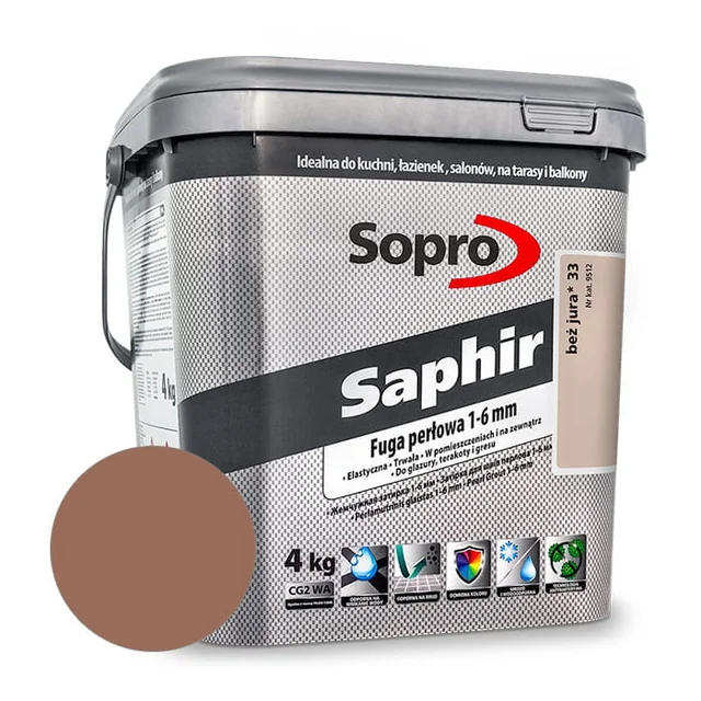 Lechada perlada 1-6 mm Sopro Saphir toffee (57) 4 kg