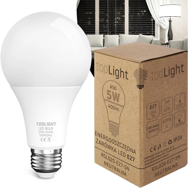 LED Bulb Neutral E-27 5W RSL020