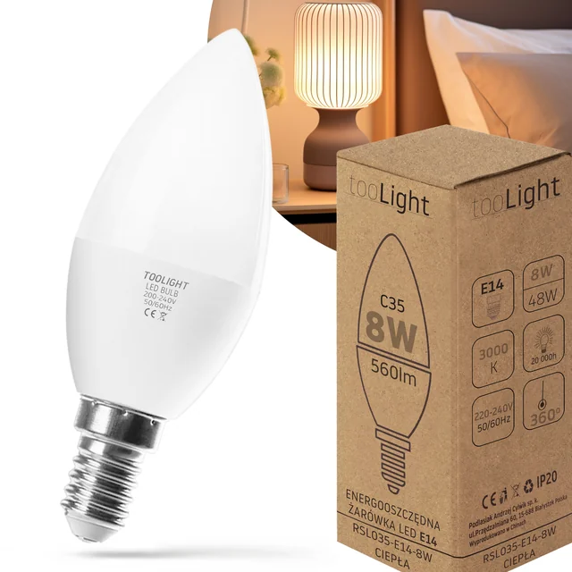 LED Bulb Warm E-14 8W RSL035