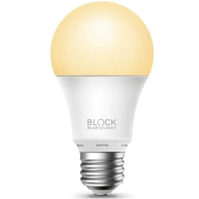 LED bulb without blue component, E27, for better sleep