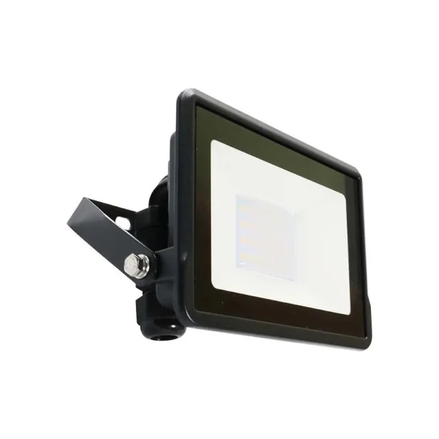 LED floodlight 20W with cable sleeve, 1510lm, color: 6500K, black housing IP65, Samsung chip; V-TAC