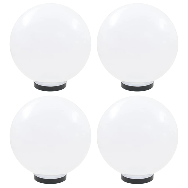 Led lamps, ball-shaped, 4pcs., Spherical, 30cm, pmma