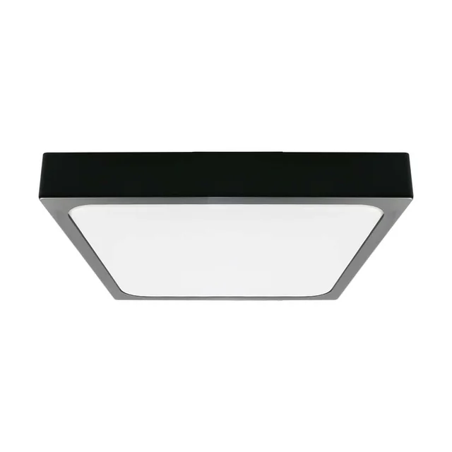 LED négyzet alakú kupolalámpák – fekete – 295mm – IP44 – 24W – 2400 Lumen – 6500K