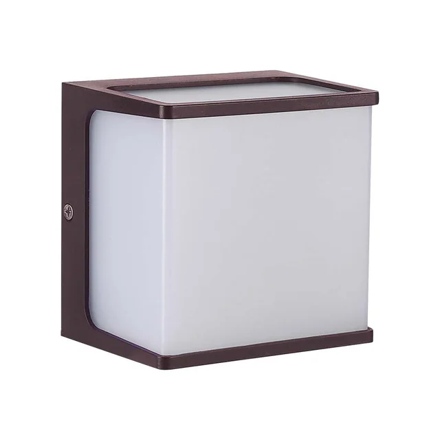 LED Wall Lights - Outdoor Square Lights - IP65 - Brown Body - 8 Watts - 800 Lumens - 4000K