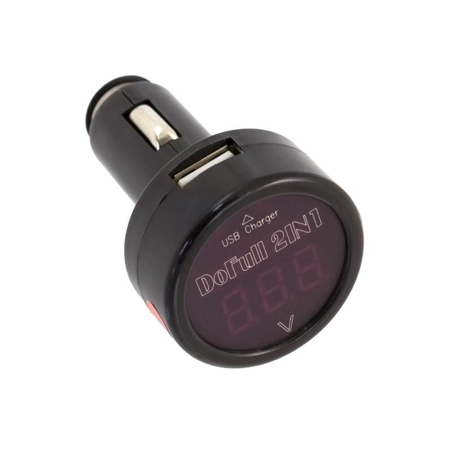 LED21 AG361A Car Voltmeter with USB Charger (5V / 2.1A)