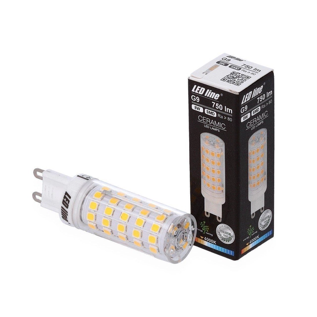 LED21 LED bulb 8W 64xSMD2835 G9 750lm NEUTRAL WHITE - Ledin LED bulb G9 8W 750lm, daytime, 60W equivalent