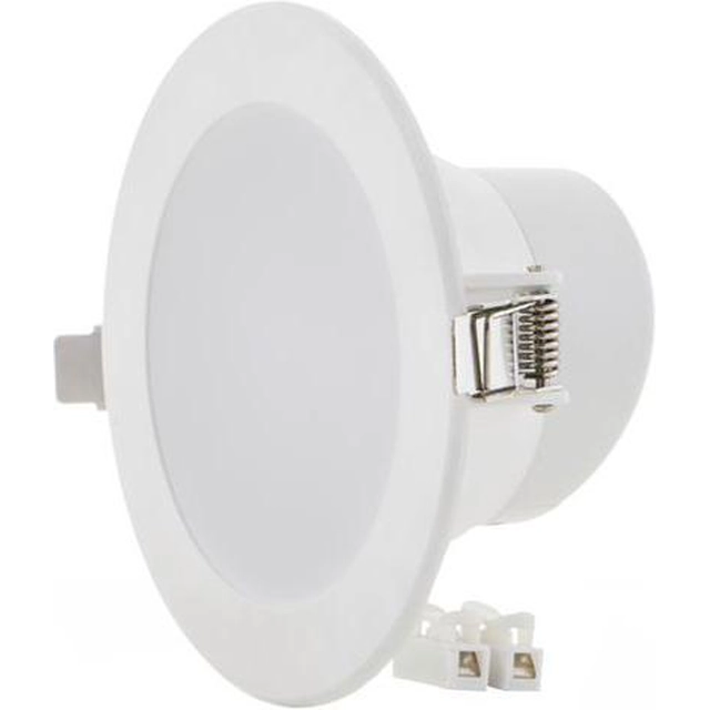 LEDsviti Balta iebūvēta apaļa LED lampiņa 10W 115mm silti balta IP63 (2446)