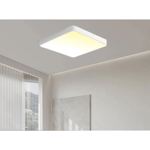 LEDsviti Bílý designový LED panel 600x600mm 48W teplá bílá (9745)