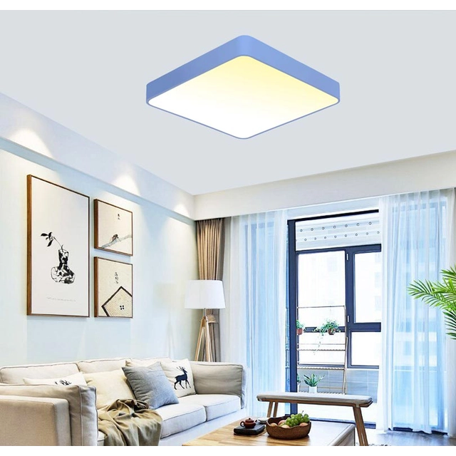 LEDsviti Blue dizaino LED skydelis 400x400mm 24W šiltai baltas (9799)