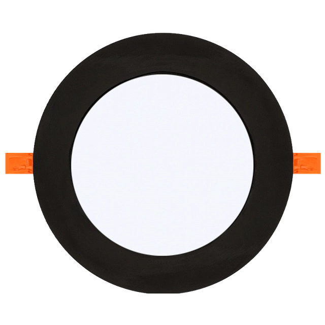 LEDsviti Черен LED панел за вграждане 18W кръгъл 225mm дневен бял (12531)