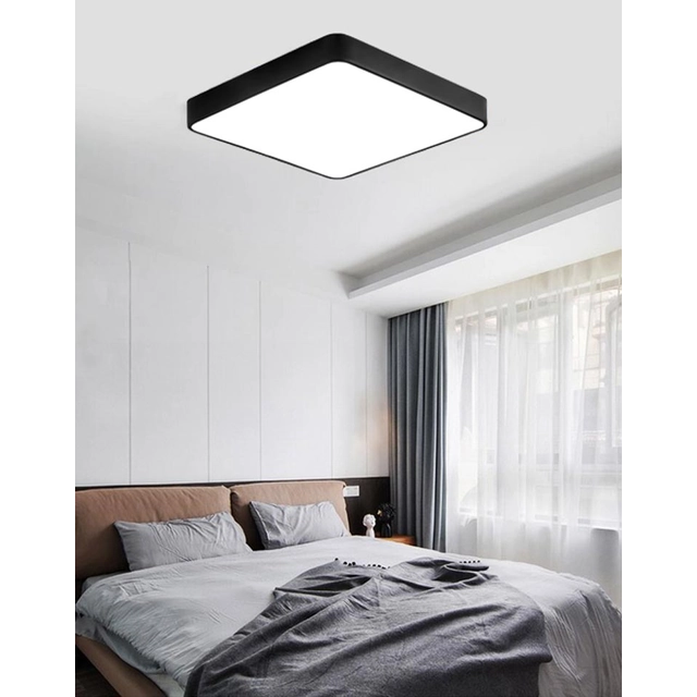 LEDsviti Čierny dizajnový LED panel 400x400mm 24W denná biela (9734)