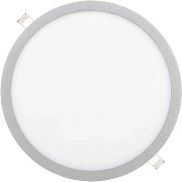 LEDsviti Dimbar Silver Cirkulär infälld LED-panel 500mm 36W Varmvit (3033) + 1x Dimbar källa