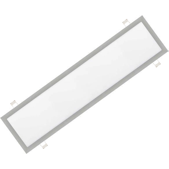 LEDsviti Dimbar silver inbyggd LED-panel 300x1200mm 48W dag vit (997) + 1x dimbar källa