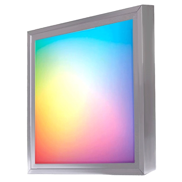 LEDsviti Dimmbares silbernes LED-Panel mit RGB-Rahmen 300x300 mm 13W (2261) + 1x Rahmen