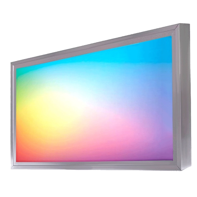 LEDsviti Dæmpbar sølv LED-panel med RGB-ramme 300x600 mm 15W (2262) + 1x ramme