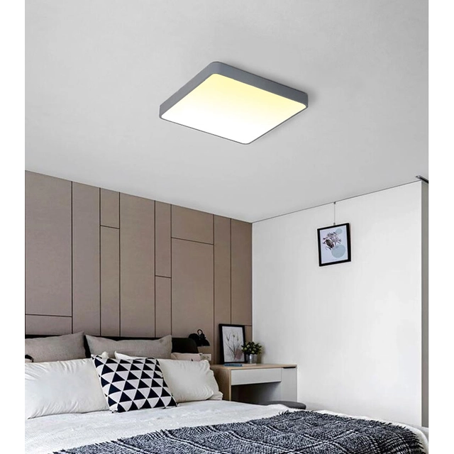 LEDsviti Gray dizaino LED skydelis 400x400mm 24W šiltai baltas (9807)