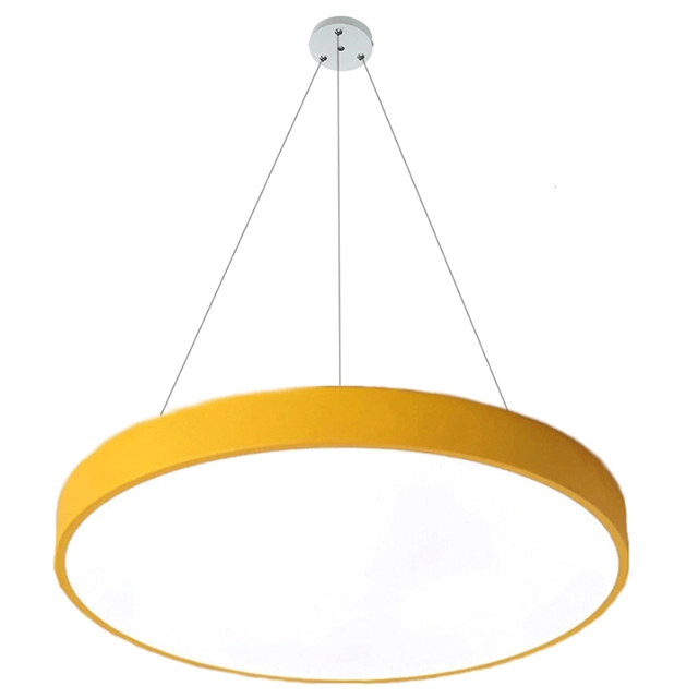 LEDsviti Hangend Geel design LED paneel 500mm 36W warm wit (13165) + 1x Draad voor ophangpanelen - 4 draadset