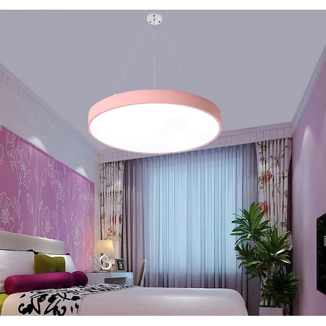 LEDsviti Hangend Roze design LED paneel 400mm 24W warm wit (13131) + 1x Draad voor ophangpanelen - 4 draadset