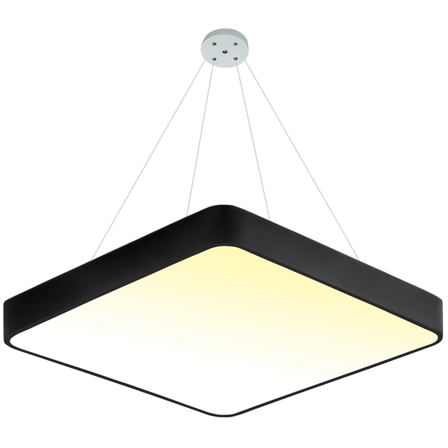 LEDsviti Hangend Zwart design LED paneel 600x600mm 48W warm wit (13127)