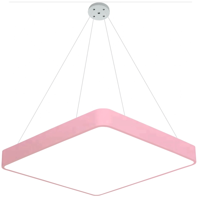 LEDsviti Hanging Pink design Panel LED 400x400mm 24W blanco cálido (13135) + 1x Cable para paneles colgantes - Juego de cables 4