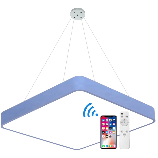 LEDsviti hængende blå LED-panel 500x500mm 36W smart CCT med controller (13218)